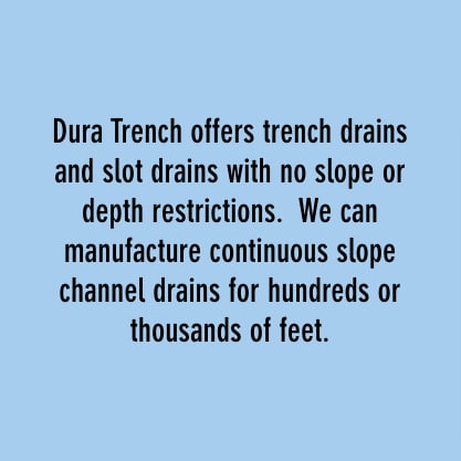 Dura沟槽沟渠排水沟和亚博网站有保障的槽排水沟