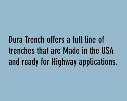 dura trench提供全系列美国制造的沟渠排水沟，可用于公路应用亚博网站有保障的